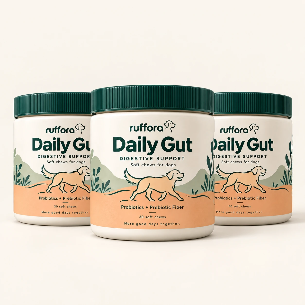 Three tubs of Daily Gut